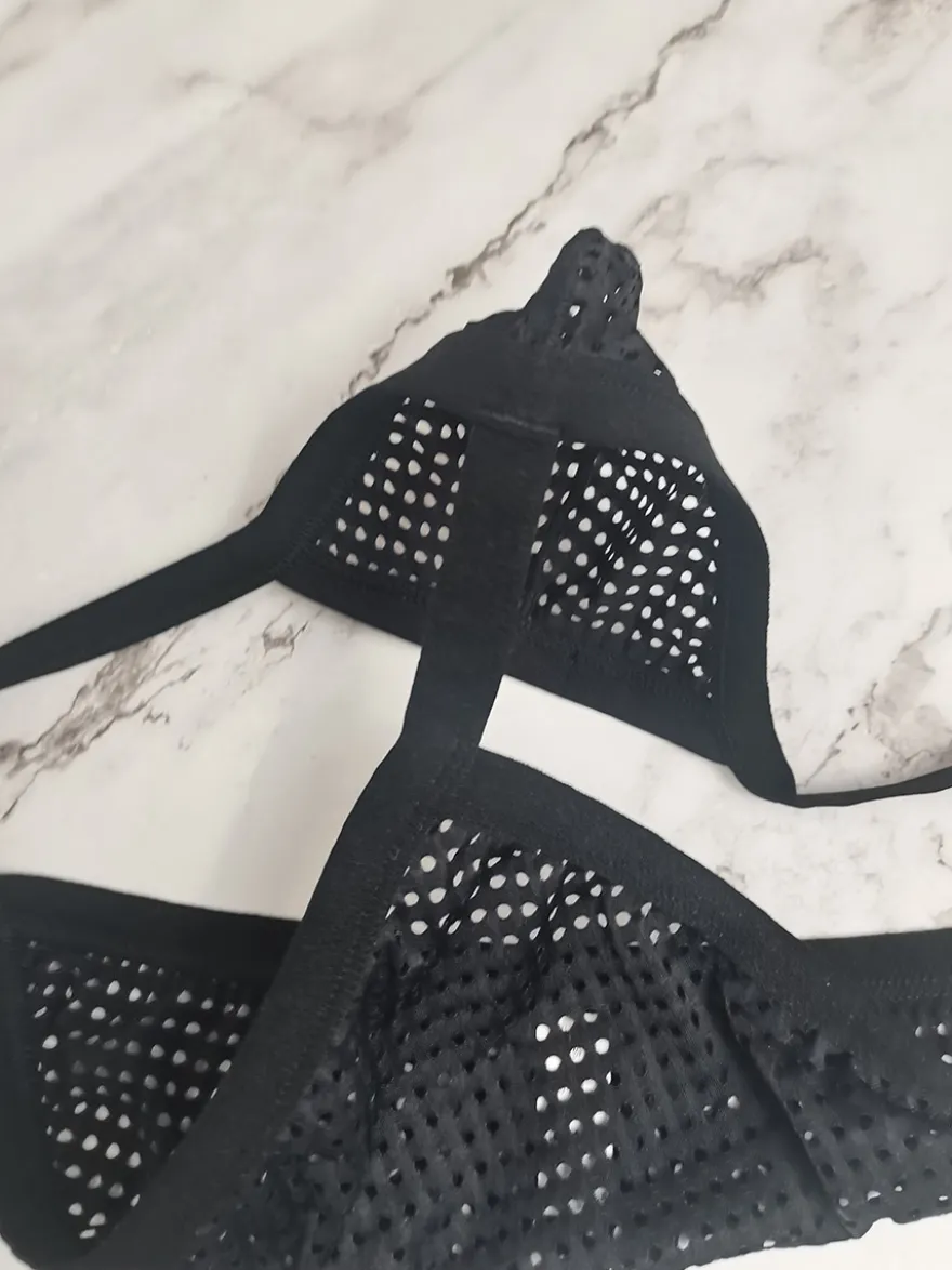 Sous-vêtements string en maille respirante pour hommes transparents taille élastique large sexy style string