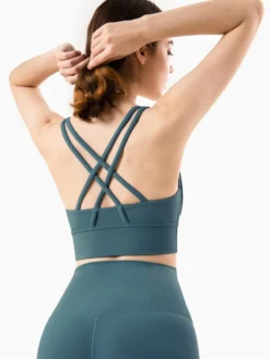 Soutien-gorge De Yoga Col Rond Nylon Top De Tennis Sans Manches Pour Femme Sport