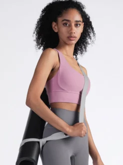 Soutien-gorge De Yoga Col Rond Nylon Top De Tennis Sans Manches Pour Femme Sport