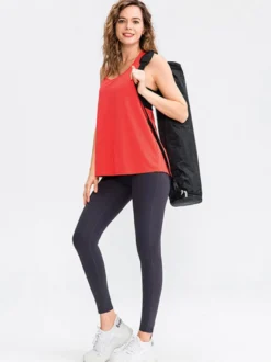 Soutien-gorge De Yoga Col Rond Nylon Top De Tennis Sans Manches Pour Femme Sport