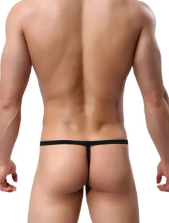 String Culotte Lingeries Sexy Hommes Elastique à Lacets Unicolore Sexy String Culotte Lingeries Sexy