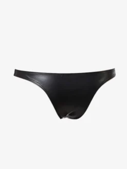 String homme sexy noir style cuir verni