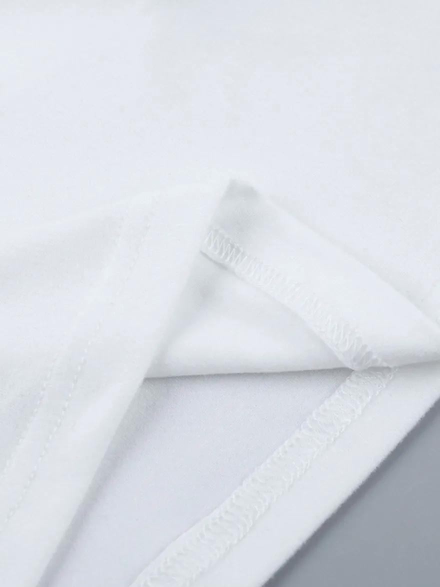 Top court à nœud papillon et bordure en dentelle pour femme - Chemisier Fairycore blanc à manches longues et coupe ajustée - Tenue de soirée printanière 2026
