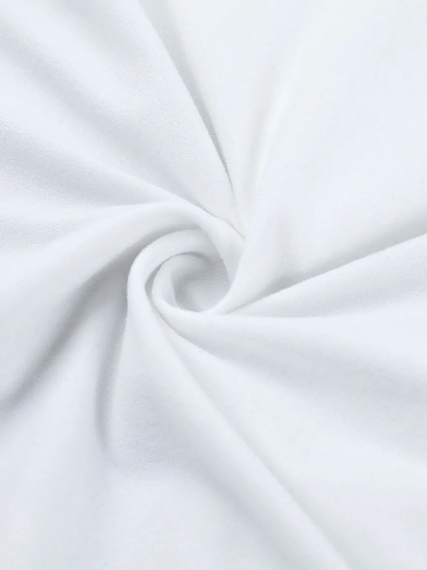 Top court à nœud papillon et bordure en dentelle pour femme - Chemisier Fairycore blanc à manches longues et coupe ajustée - Tenue de soirée printanière 2026