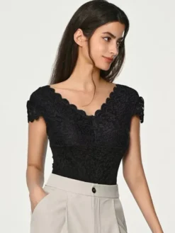 Tops En Dentelle Blanche Pour Femme
