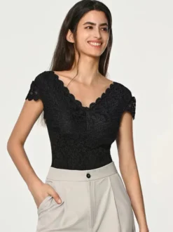 Tops En Dentelle Blanche Pour Femme