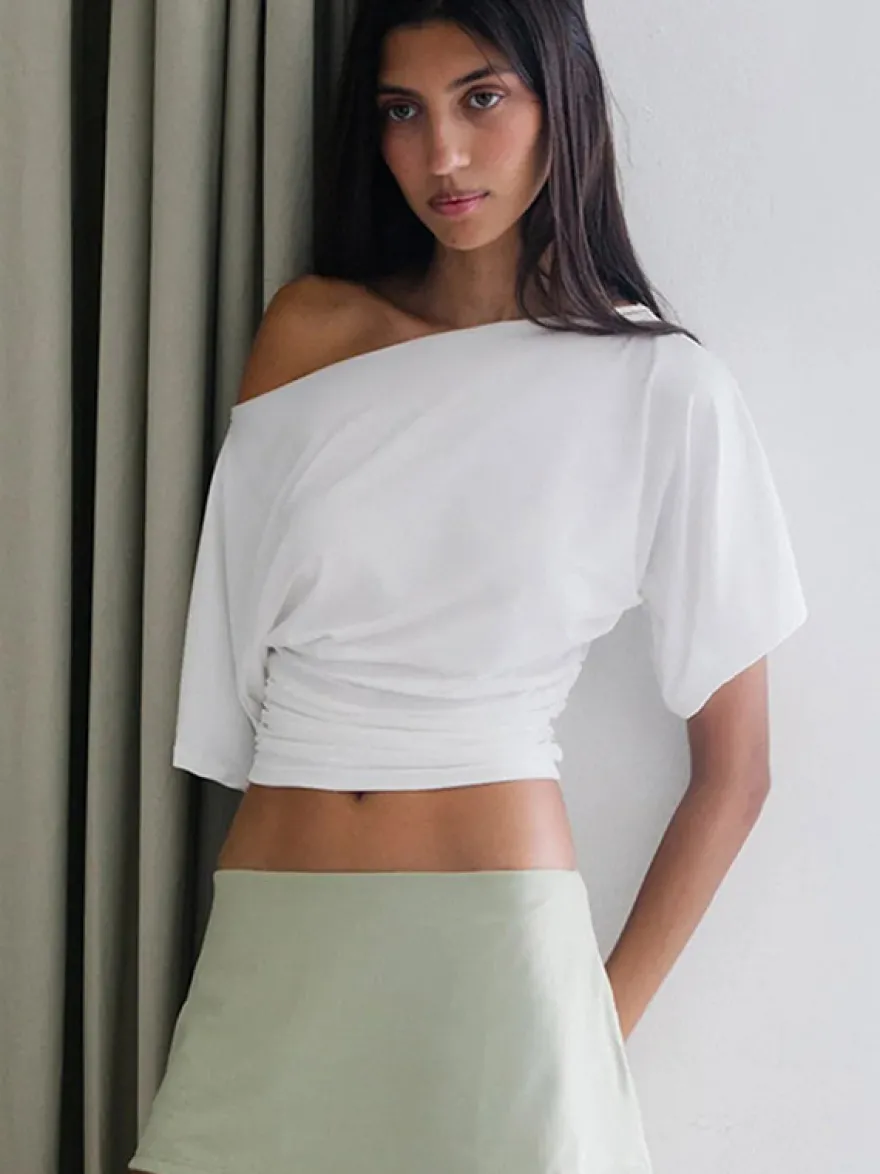 T-shirts blancs à manches courtes pour femmes