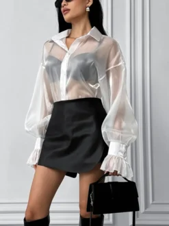 T-shirt transparent à manches longues et protection solaire pour femme (2026)