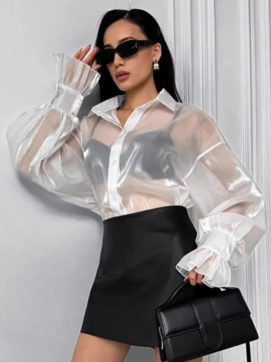 T-shirt transparent à manches longues et protection solaire pour femme (2026)