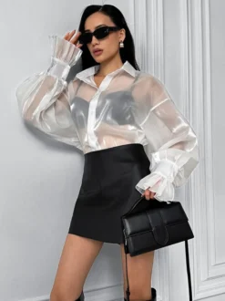 T-shirt transparent à manches longues et protection solaire pour femme (2026)