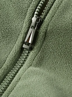 Veste Homme Zippée Chaud Hiver Décontracté Col Montant En Polaire Coton Élégante