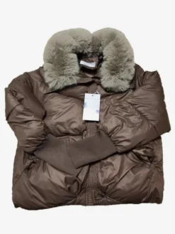 Veste matelassée en coton avec col en fausse fourrure manteau d'hiver chaud pour femme 2026