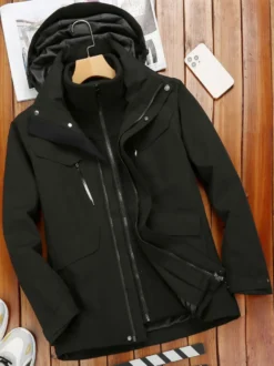 Vestes Homme Manteaux Veste Homme Vestes Homme Chic Color Block Noir Marine Foncé Cool