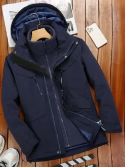 Vestes Homme Manteaux Veste Homme Vestes Homme Chic Color Block Noir Marine Foncé Cool