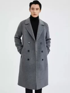 Vestes Hommes Manteaux Col Rabattu À Revers Confortable Gris Chesterfield Chic