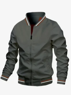 Vestes Hommes Manteaux Manches Longues À Glissière Éclaire Confortable Décontracté