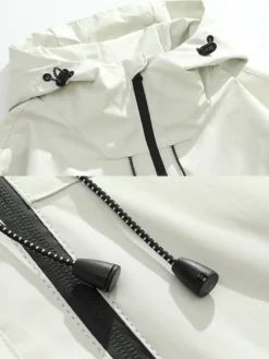 Vestes Manteaux hommes Décontracté Sport à Capuche Noir Écru Blanc Incroyable