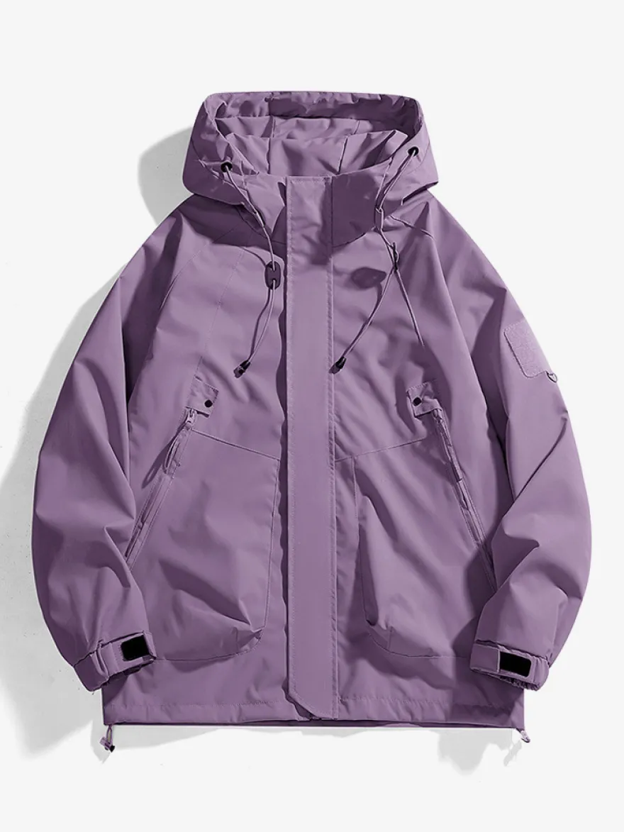 Vestes Manteaux Veste Hommes Vestes Chic Noir À Capuche Imperméable