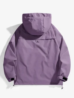 Vestes Manteaux Veste Hommes Vestes Chic Noir À Capuche Imperméable
