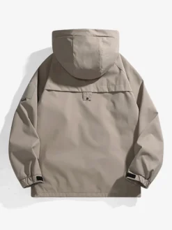 Vestes Manteaux Veste Hommes Vestes Chic Noir À Capuche Imperméable