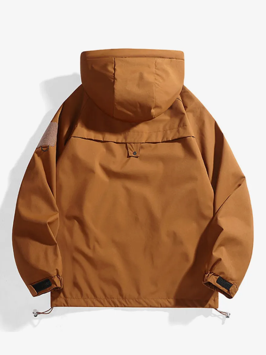 Vestes Manteaux Veste Hommes Vestes Chic Noir À Capuche Imperméable