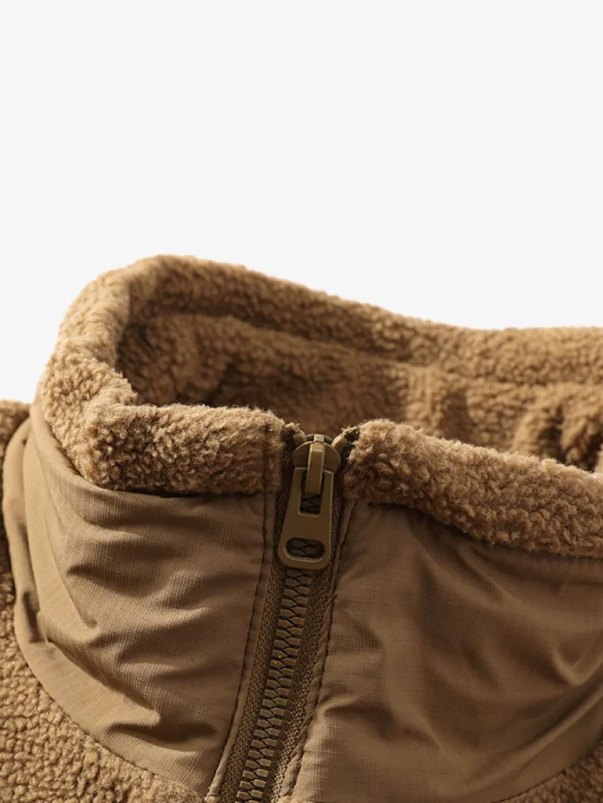 Vestes Matelassées Pour Hommes Manteaux Chic Marron Café Cool Poches Décontracté