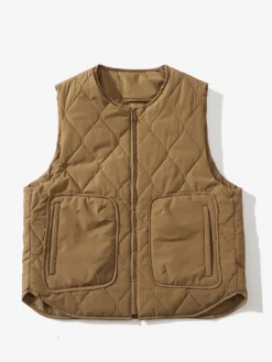 Vestes Matelassées Pour Hommes Manteaux Chic Marron Café Cool Poches Décontracté