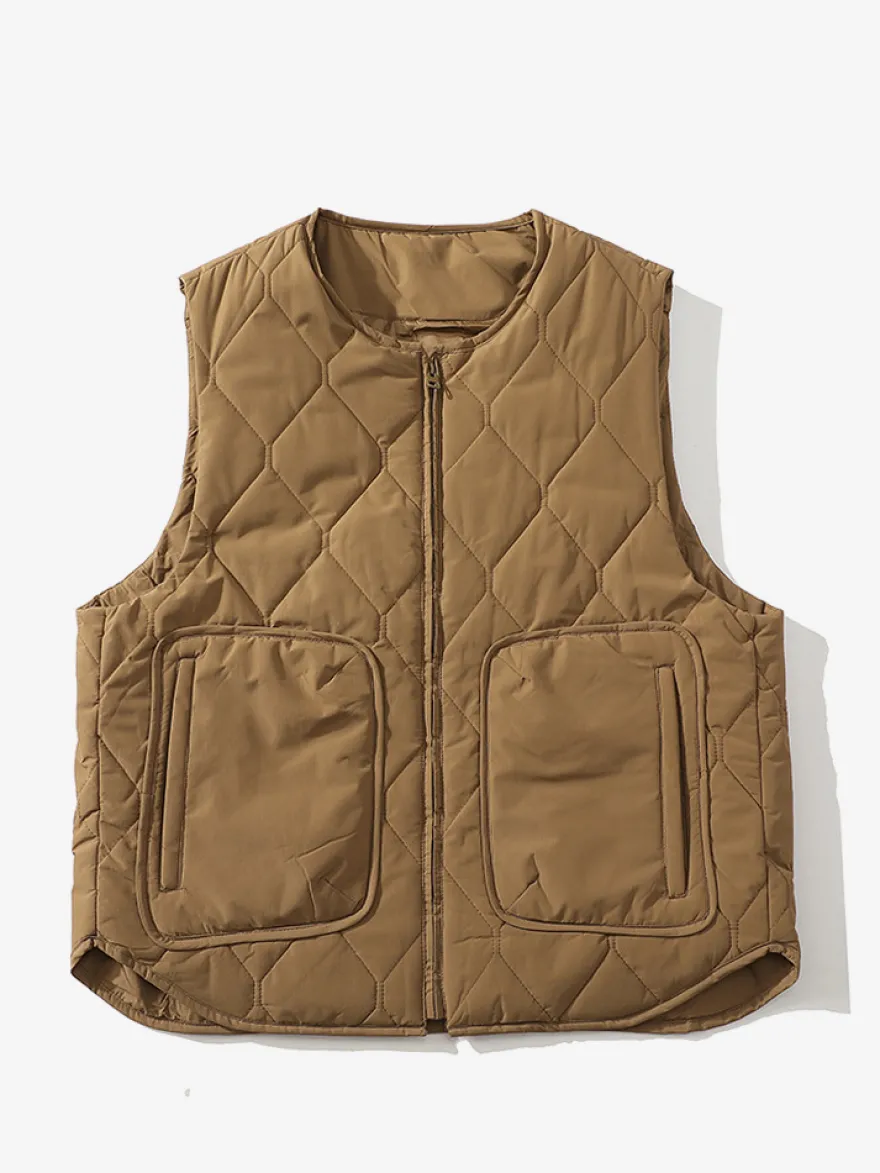 Vestes Matelassées Pour Hommes Manteaux Chic Marron Café Cool Poches Décontracté