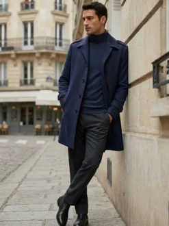 Vestes pour hommes Manteaux Col rabattu Décontracté Camel Mode Chic