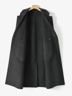 Vestes Pour Hommes Manteaux Hiver Col Rabattu À Revers Noir Chesterfield