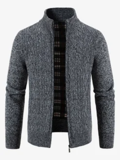 Vêtements Cardigan Pour Hommes Pulls Décontracté Manches Longues Zipper