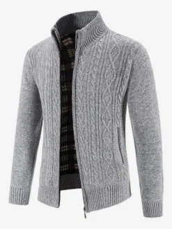 Vêtements Cardigan Pour Hommes Pulls Décontracté Manches Longues Zipper