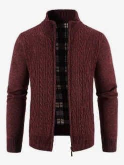 Vêtements Cardigan Pour Hommes Pulls Décontracté Manches Longues Zipper