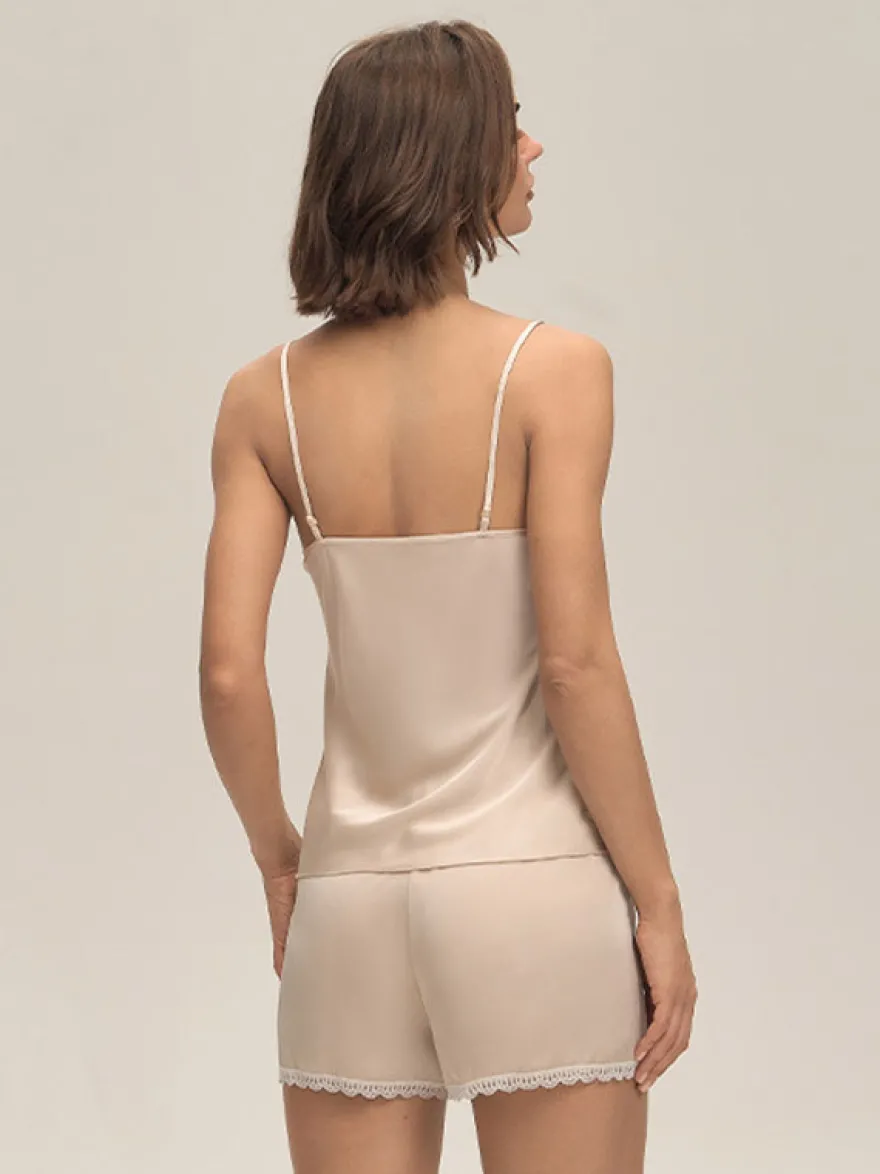 Vêtements d'intérieur à bretelles col sans manches tenue en mousseline