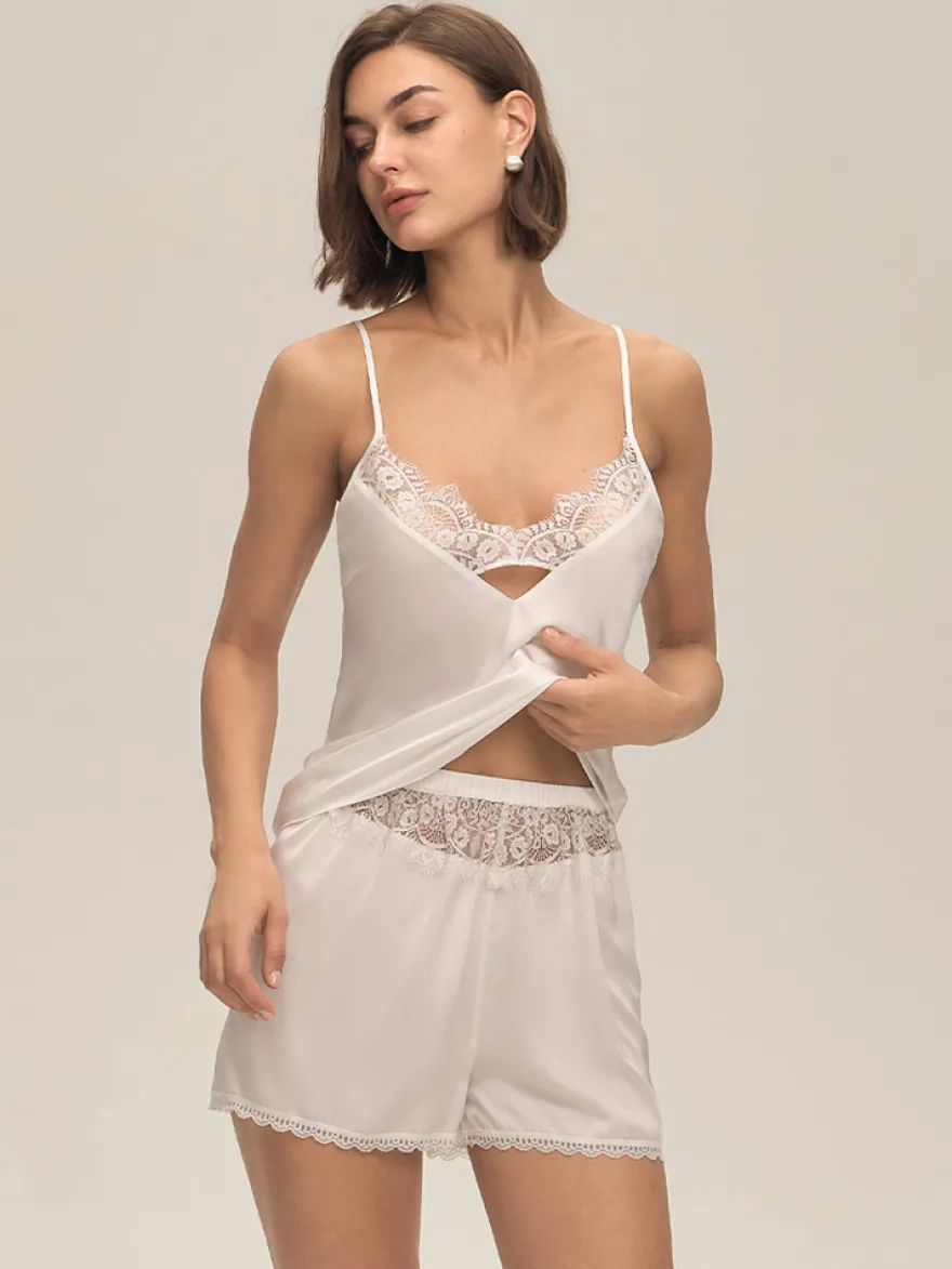 Vêtements d'intérieur à bretelles col sans manches tenue en mousseline