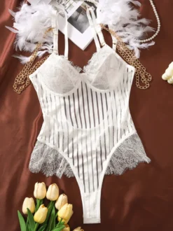 Vêtements pour femmes Lingerie Teddy Chaînes Teddy sexy noir pour femmes