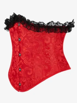 Vêtements vintage Corset vintage Vêtements vintage pour femmes Corset en dentelle rouge Chic pour femmes adultes