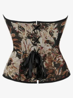 Vêtements vintage Corset vintage Vêtements vintage pour femmes Corset à lacets bleu ciel clair Imprimé floral rétro pour adultes