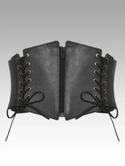 Vêtements vintage Corset vintage Vêtements vintage pour femmes Corset noir à lacets Chic pour femmes adultes