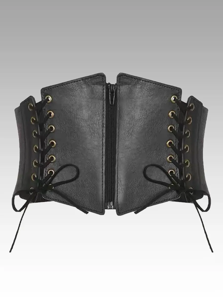 Vêtements vintage Corset vintage Vêtements vintage pour femmes Corset noir à lacets Chic pour femmes adultes