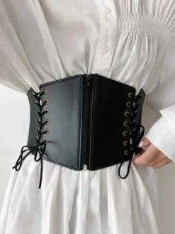 Vêtements vintage Corset vintage Vêtements vintage pour femmes Corset noir à lacets Chic pour femmes adultes